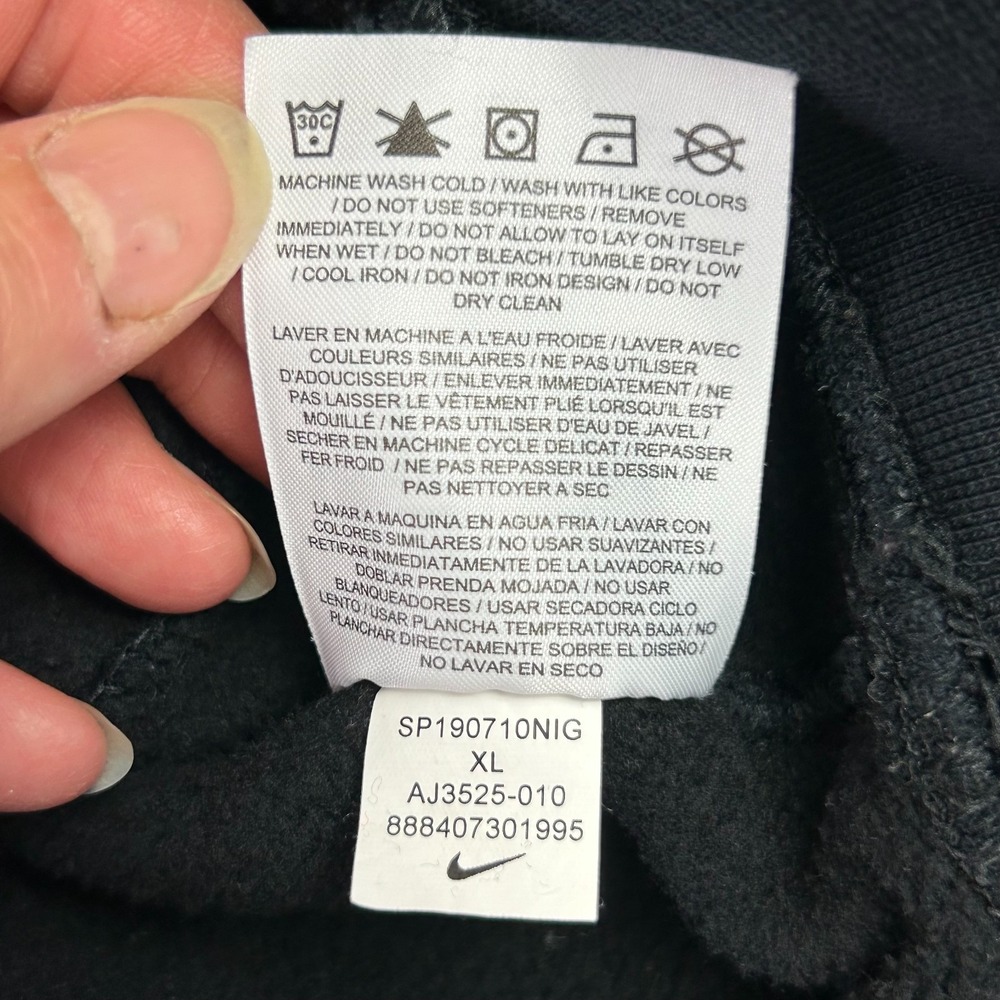 Nike Kyrie Irving Hoodie Mens XL Black Just Do It Fleece Lined Cotton Outdoor - Picture 10 of 16